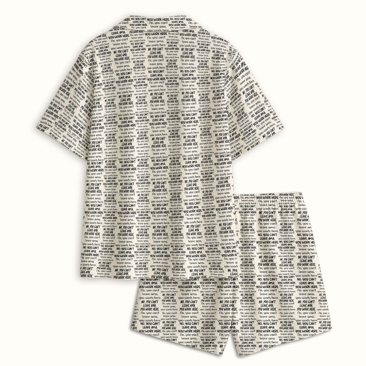 Repeating Work Quote Pajama Set