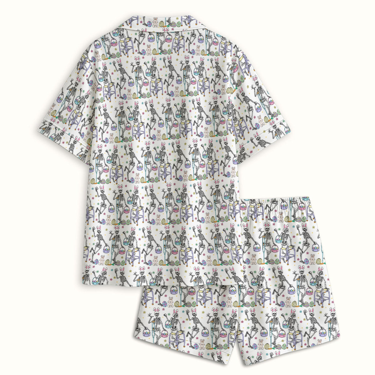 Fun Skeleton Bunny Pajama Set - Easter Gift For Nurse