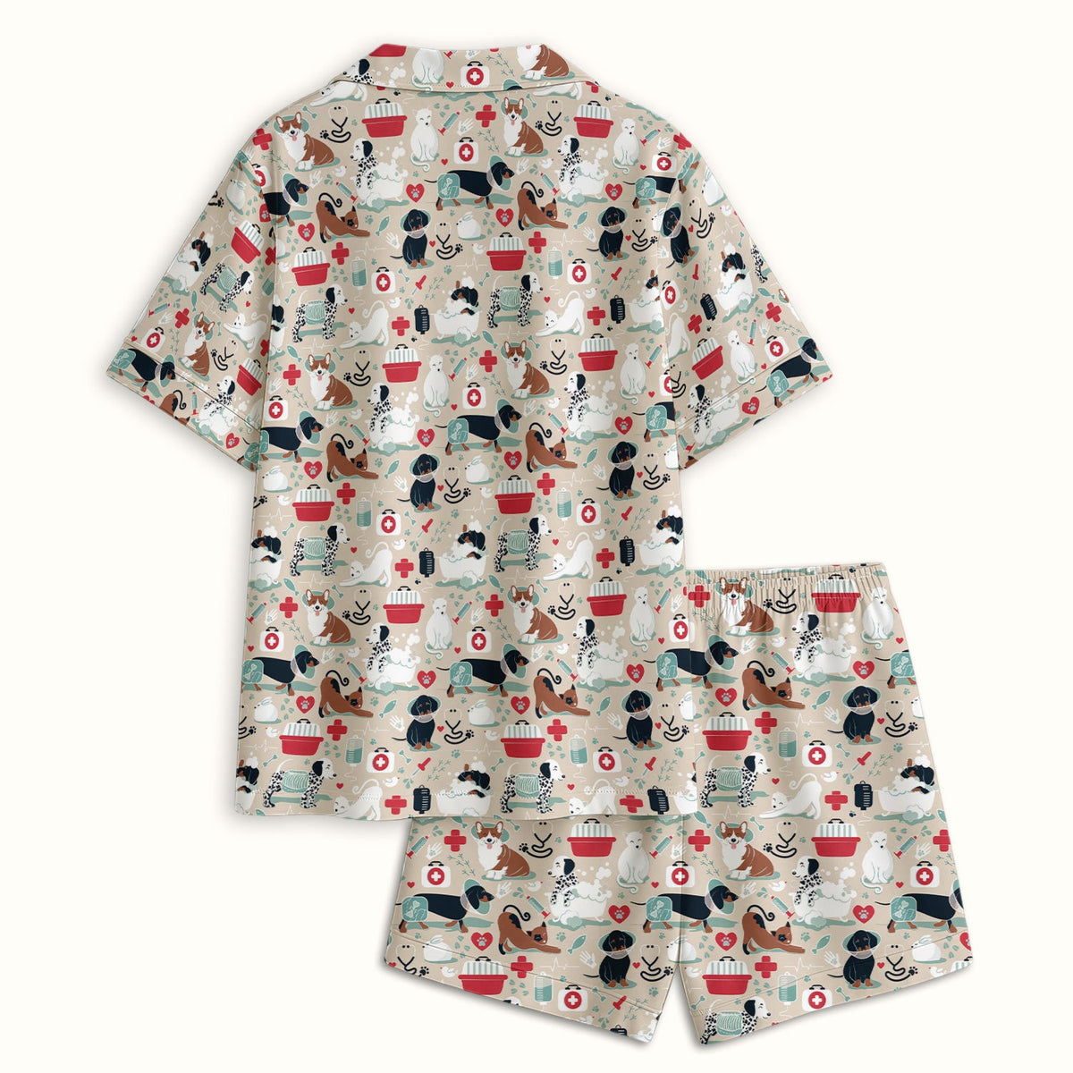 Dogs Veterinary Tools Nurse Pajama Set