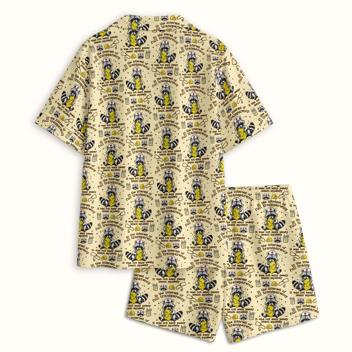 Raccoon Lemon Quote Pajama Set