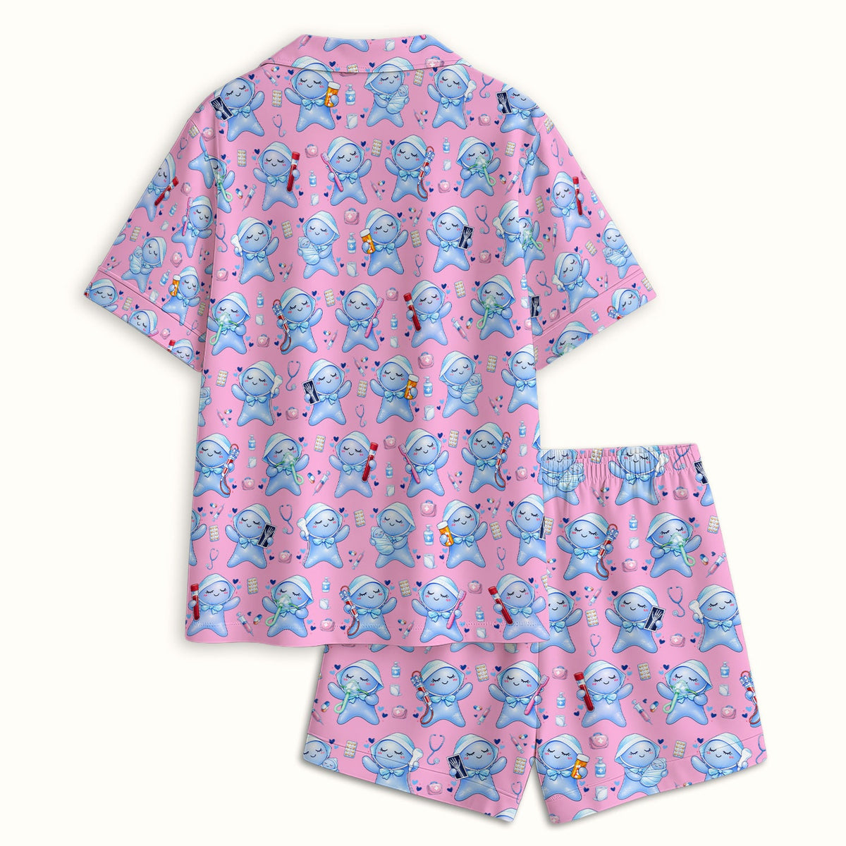 Dental Tooth Character Nurse Pajama Set