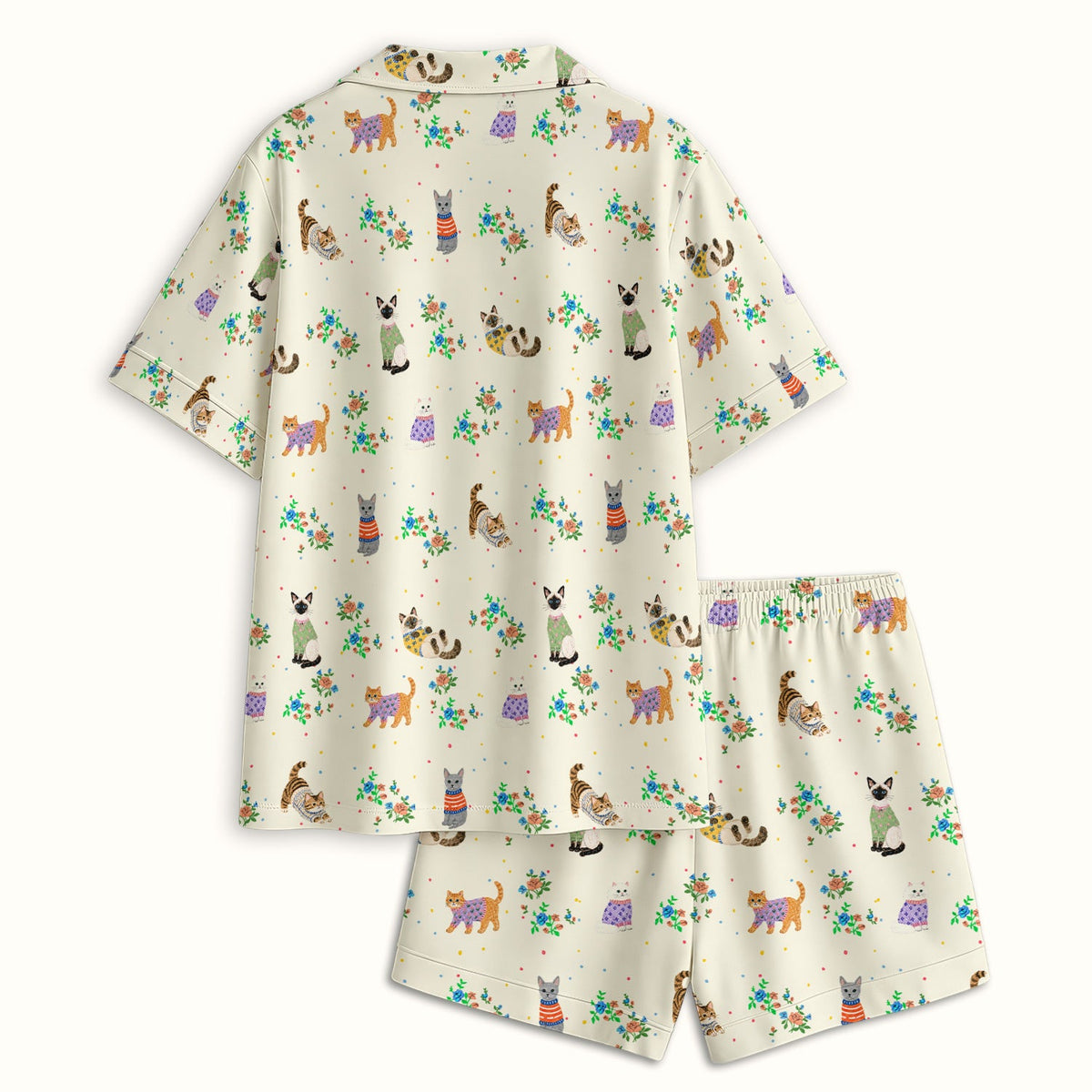 Watercolor Cat Nurse Pajama Set