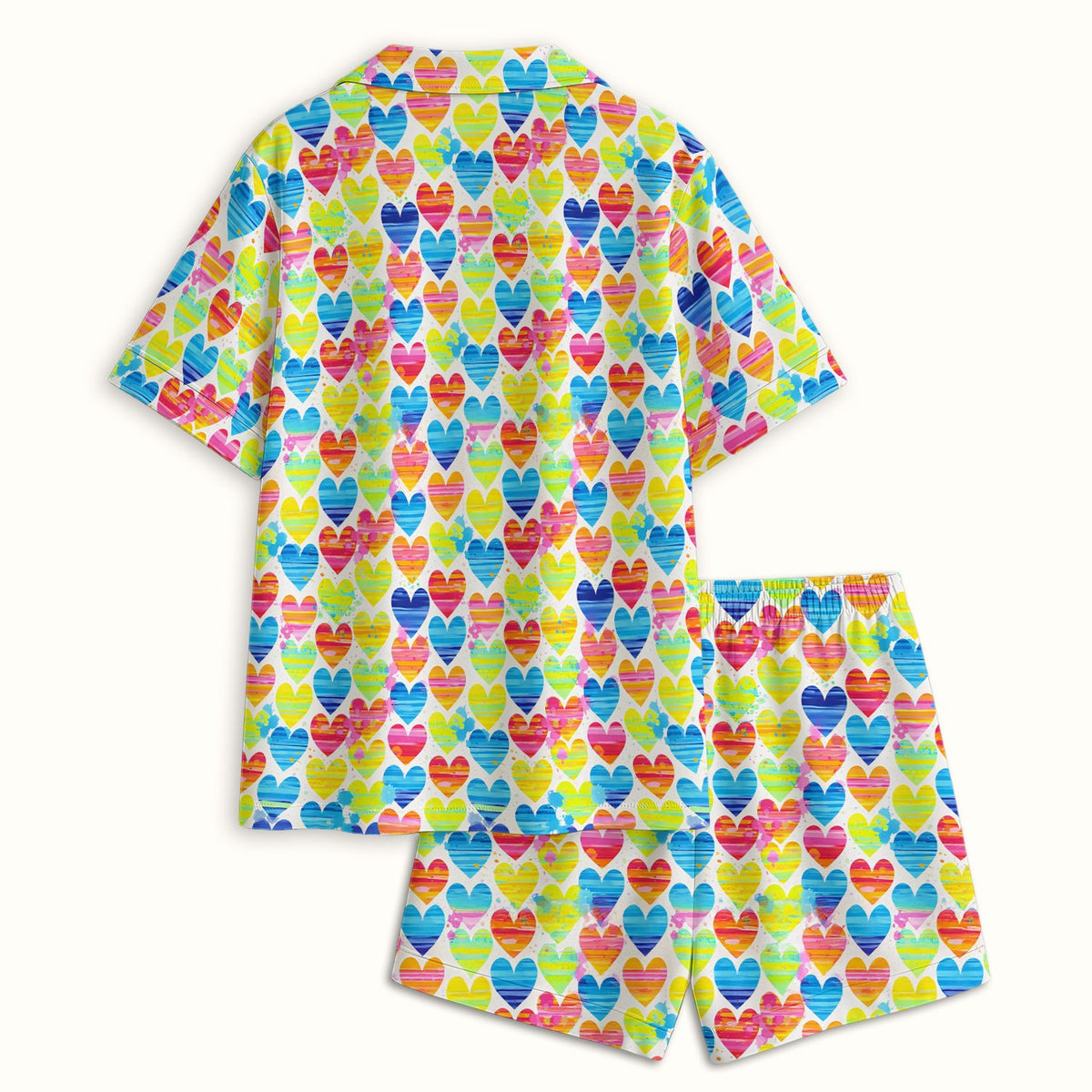 Rainbow Heart Nurse Pajama Set
