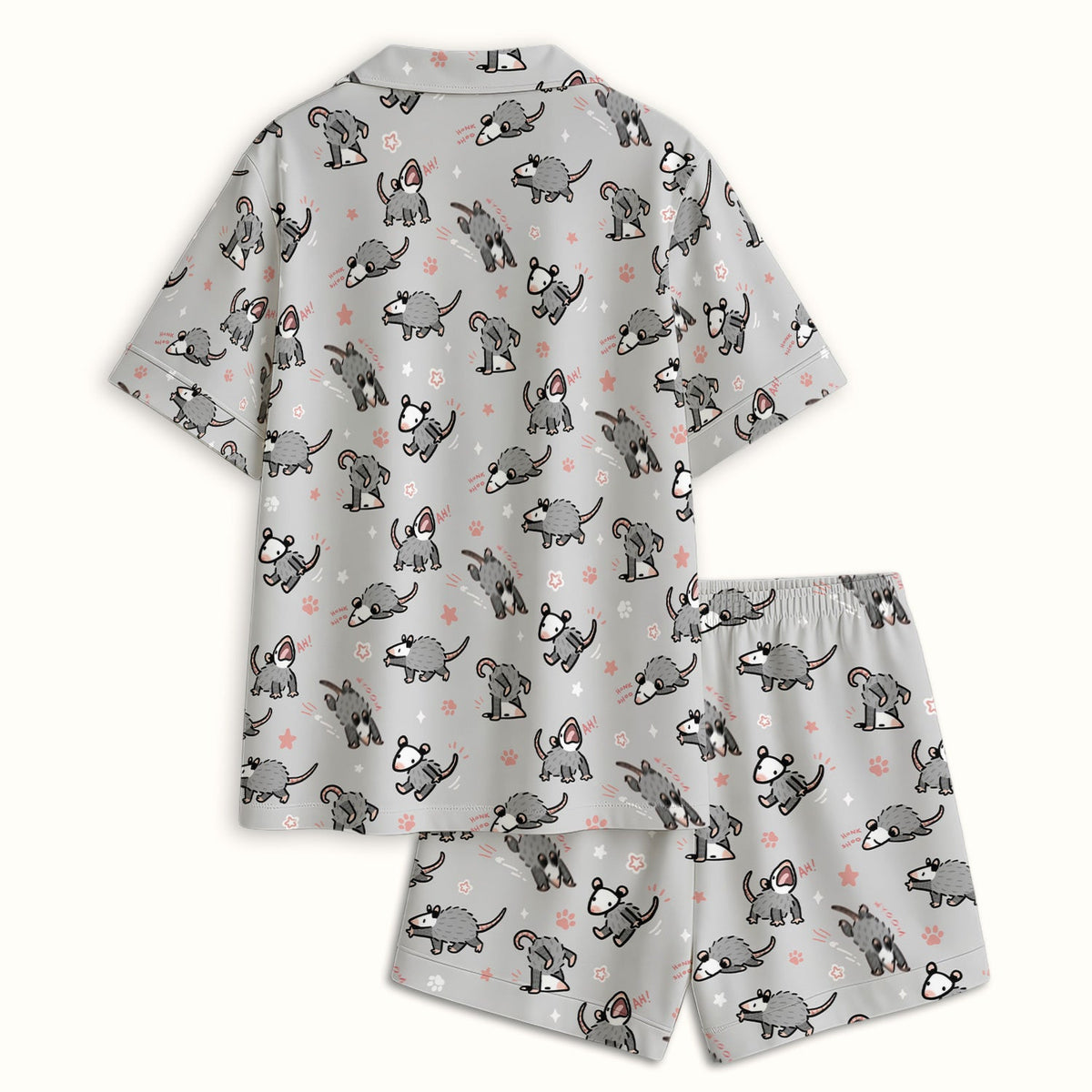 Cartoon Opossum Pajama Set