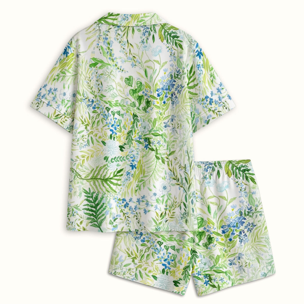 Botanical Green Floral Pajama Set