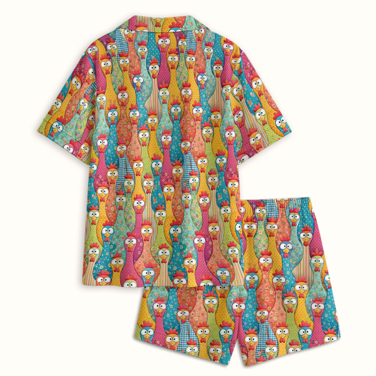 Farm Chicken Cartoon Pajama Set