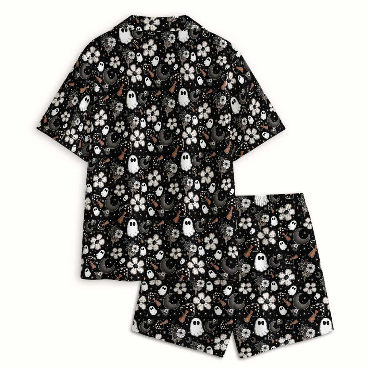 Floral Mushroom Ghost Pajama Set
