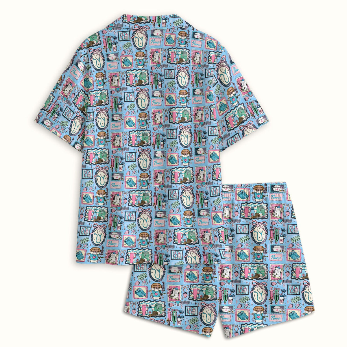 Stethoscope Syringe Frame Pajama Set