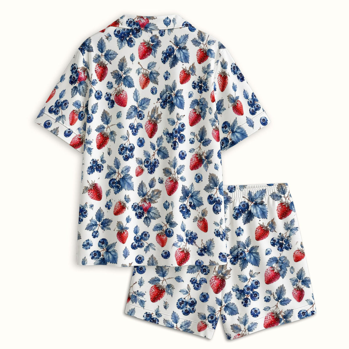 Strawberry & Blueberry Leaf Nurse Pajama Set