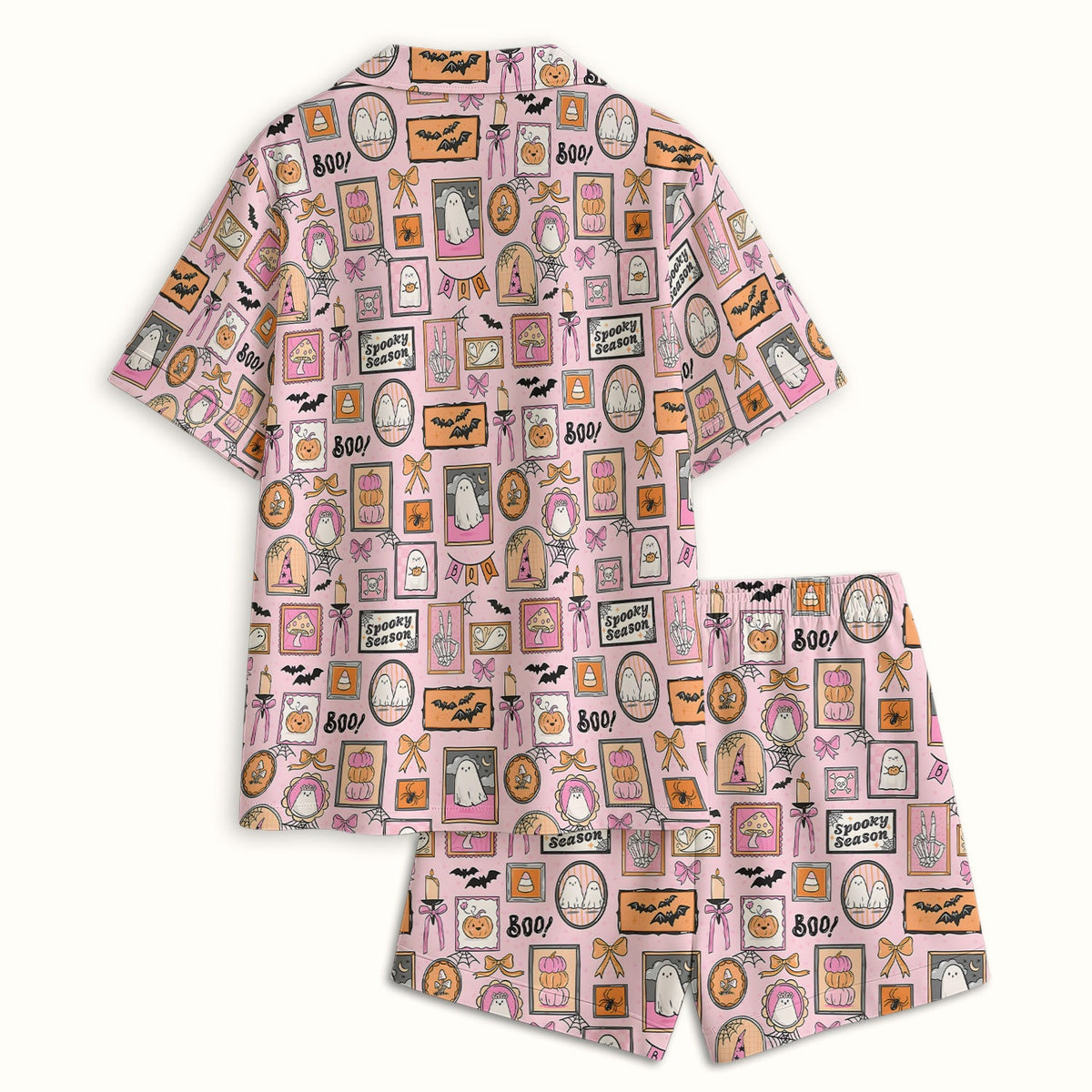 Pink Halloween Ghost Gallery Pajama Set
