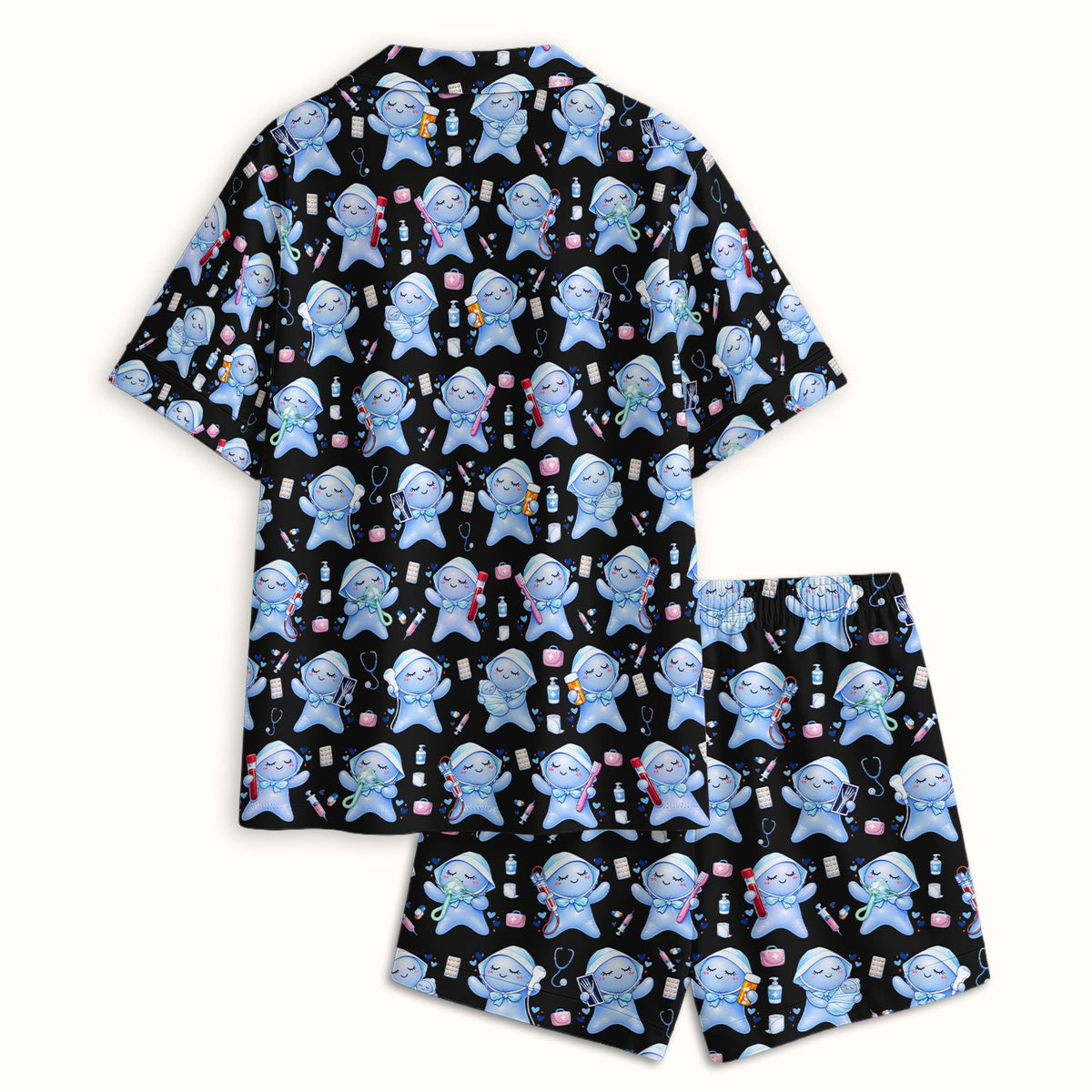 Dental Tooth Character Nurse Pajama Set