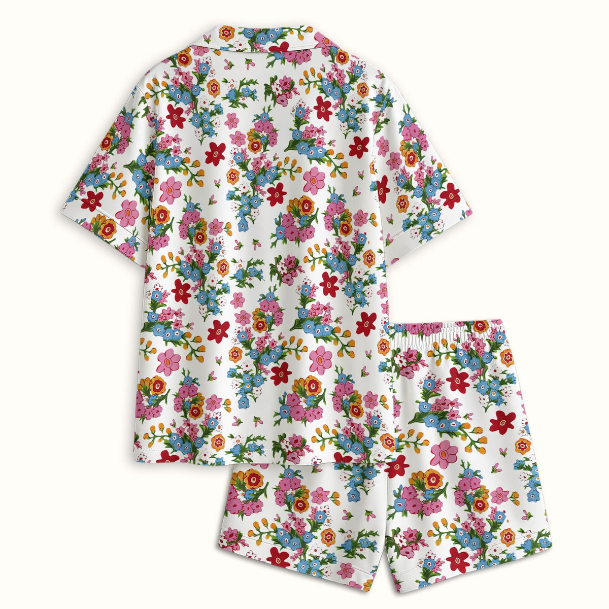 Vintage Floral Bouquet Nurse Pajama Set