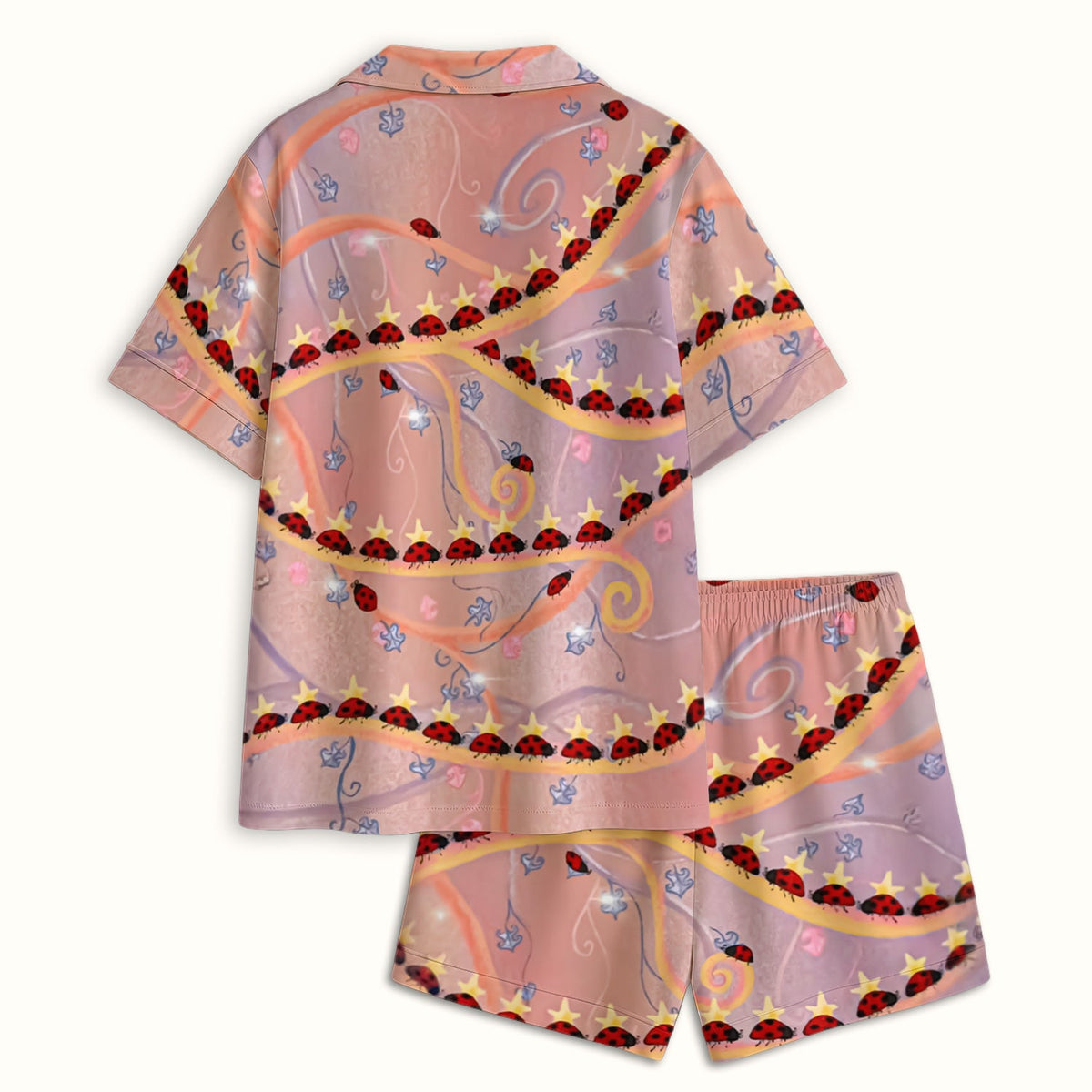 Ladybug Star Vine Swirl Pajama Set