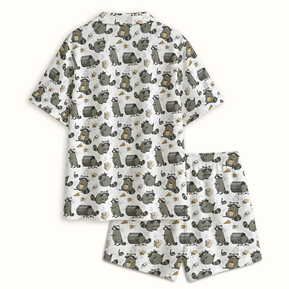 Raccoon Snack Trash Can Pajama Set