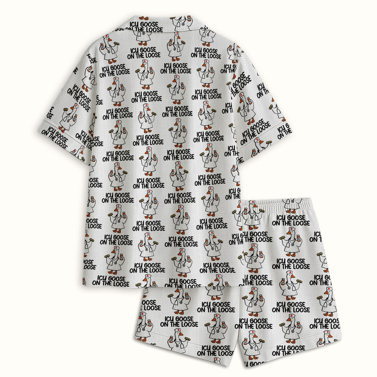 Green Botanical Floral Pajama Set
