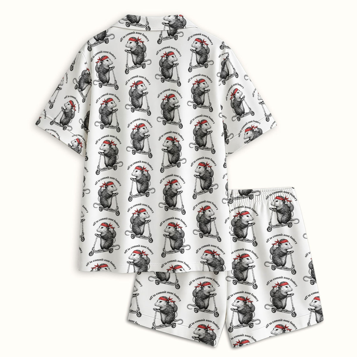 Aunt Foolery Opossum Pajama Set