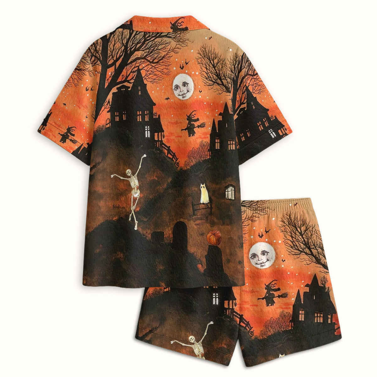 Haunted House Pajama Set - Halloween Gift For Nurse
