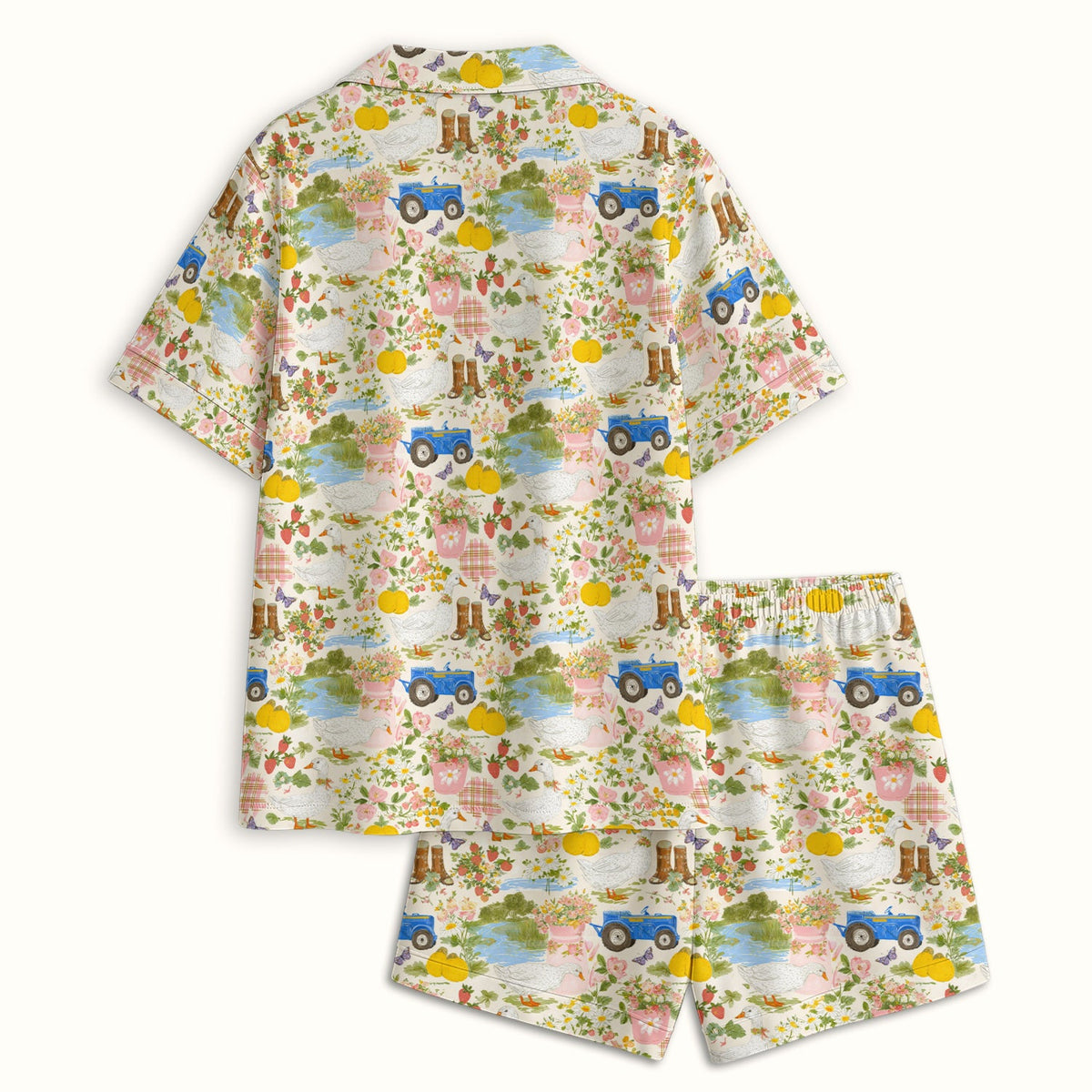 Floral Duck Pajama Set