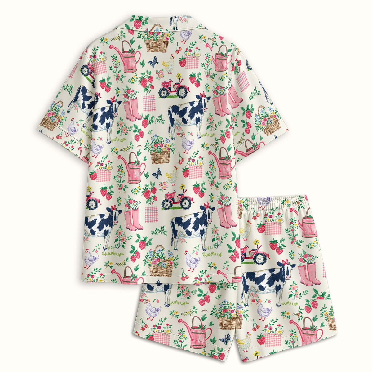 Strawberry Cow Country Style Pajama Set