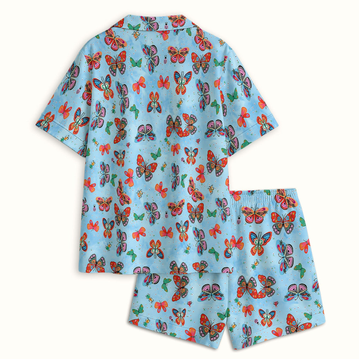 Colorful Butterfly Garden Pajama Set