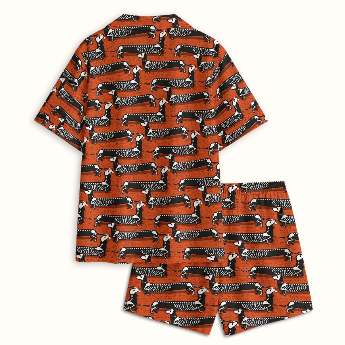 X-Ray Dachshund Skeleton Pajama Set