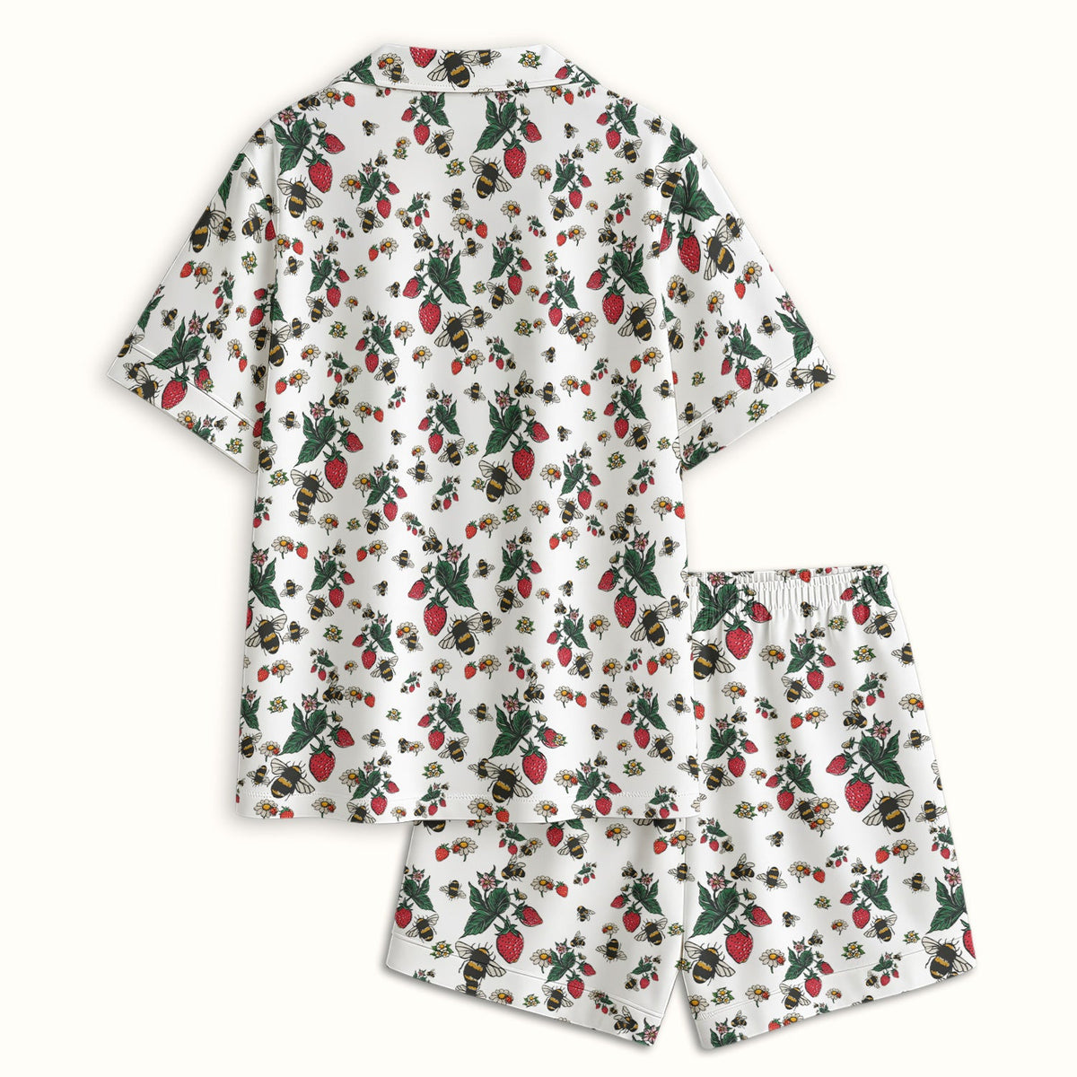 Strawberry Bee Daisy Nurse Pajama Set