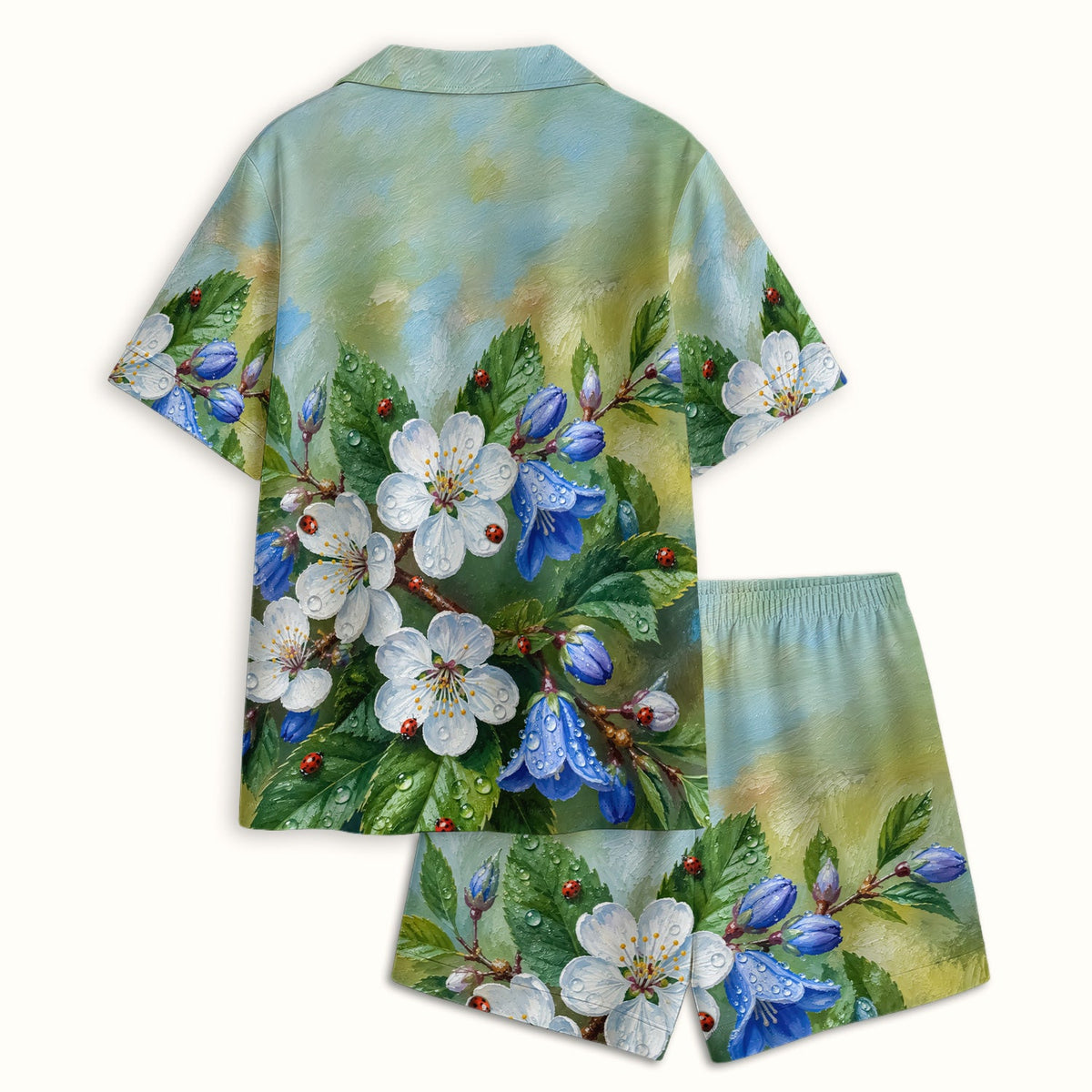 Ladybug Blossom Garden Pajama Set