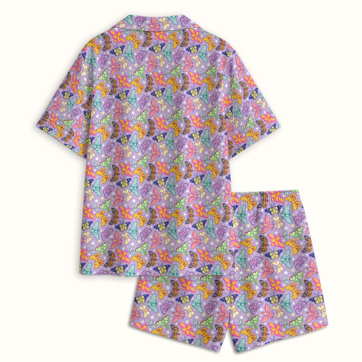 Colorful Butterfly Moth Garden Pajama Set