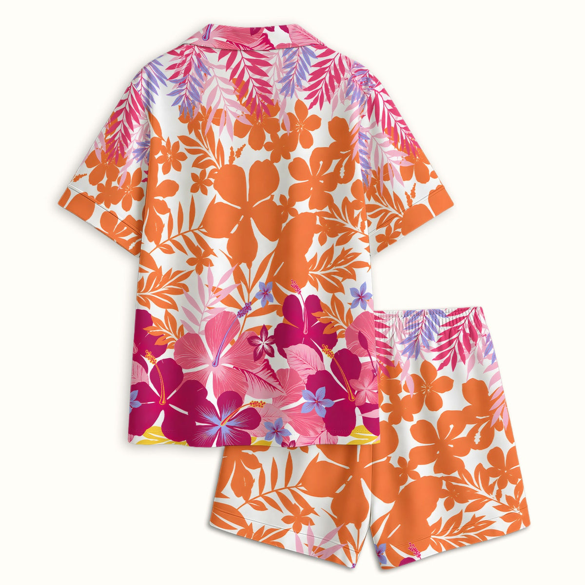 Tropical Hibiscus Bloom Nurse Pajama Set