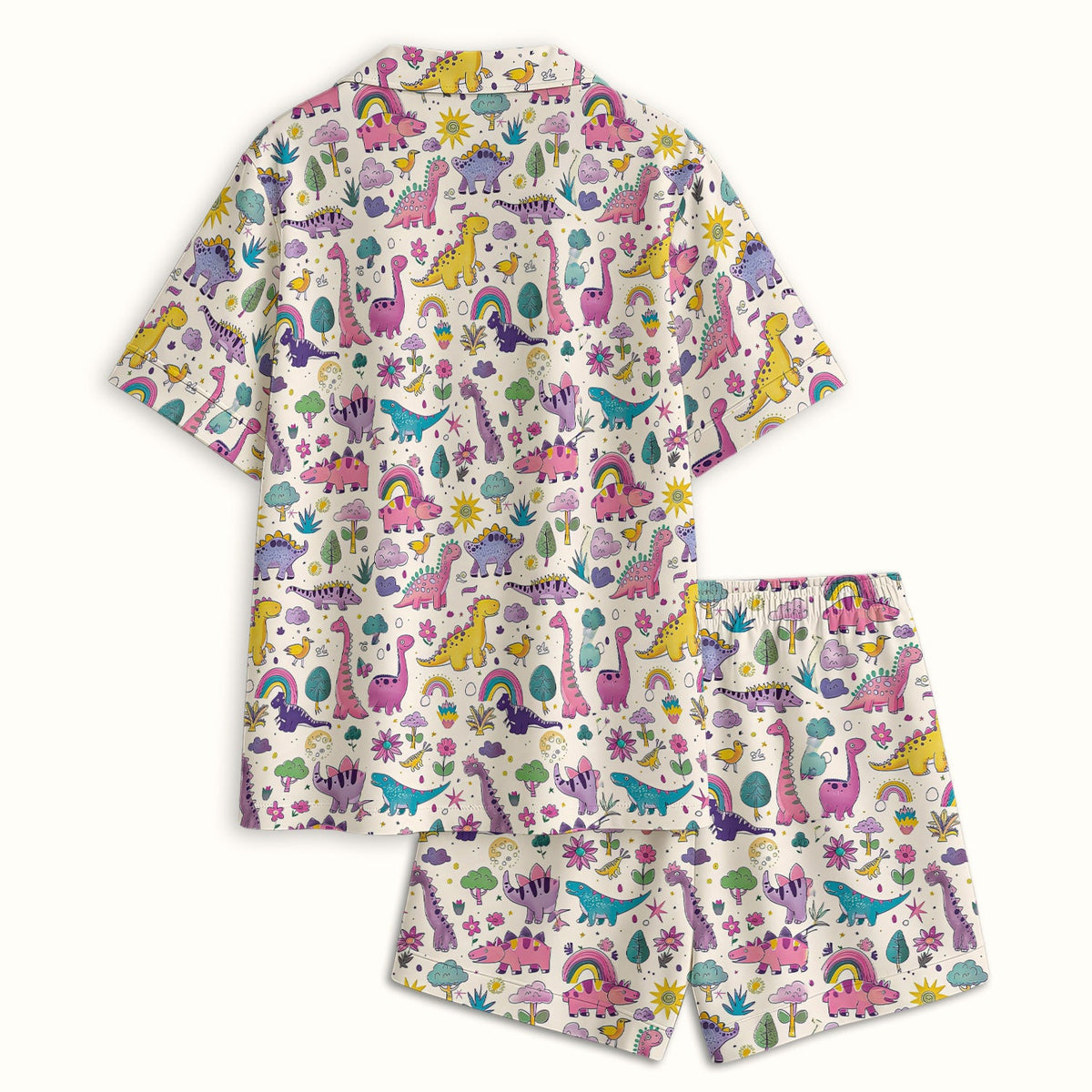 Dinosaur Rainbow Nurse Pajama Set
