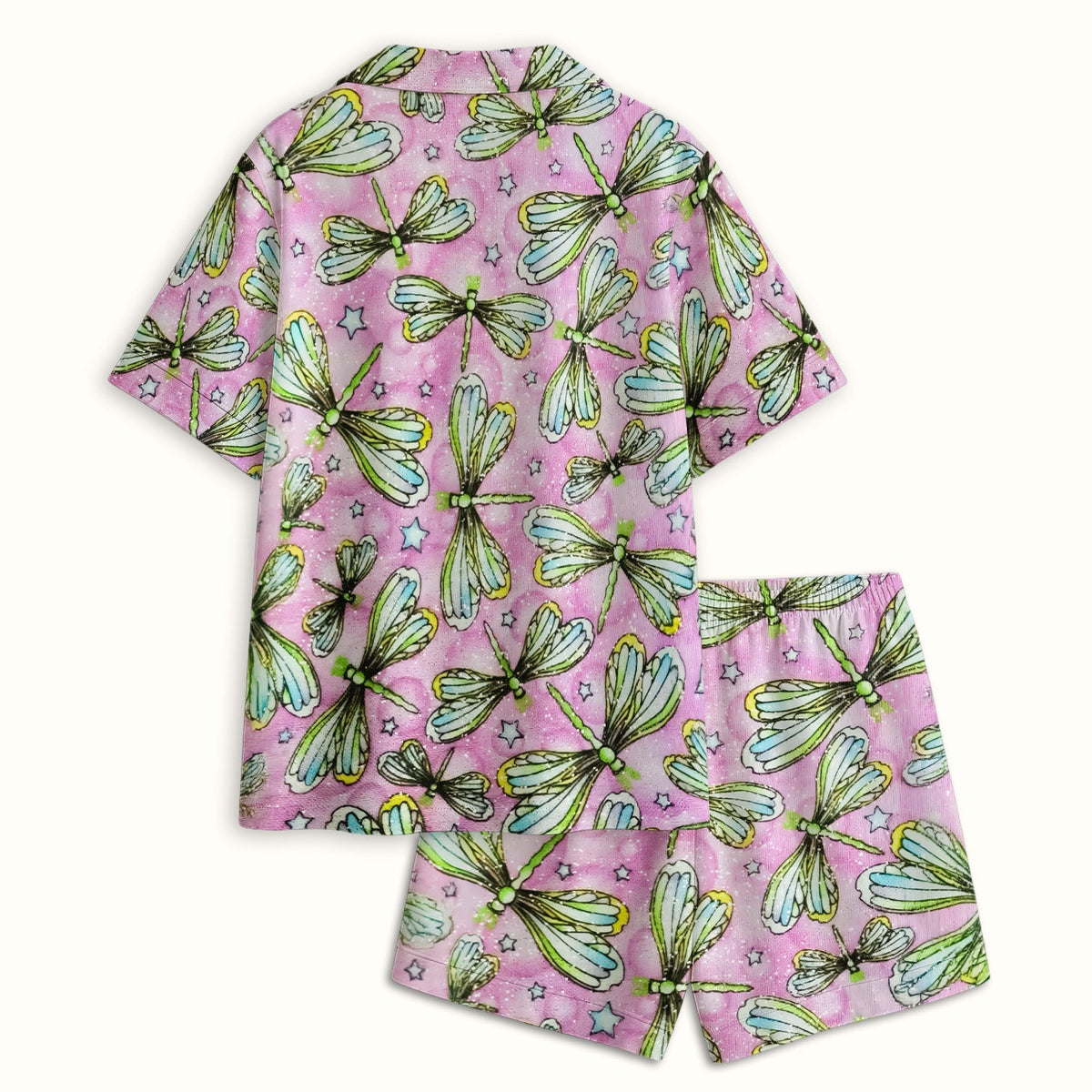 Dragonfly Pink Starry Nurse Pajama Set