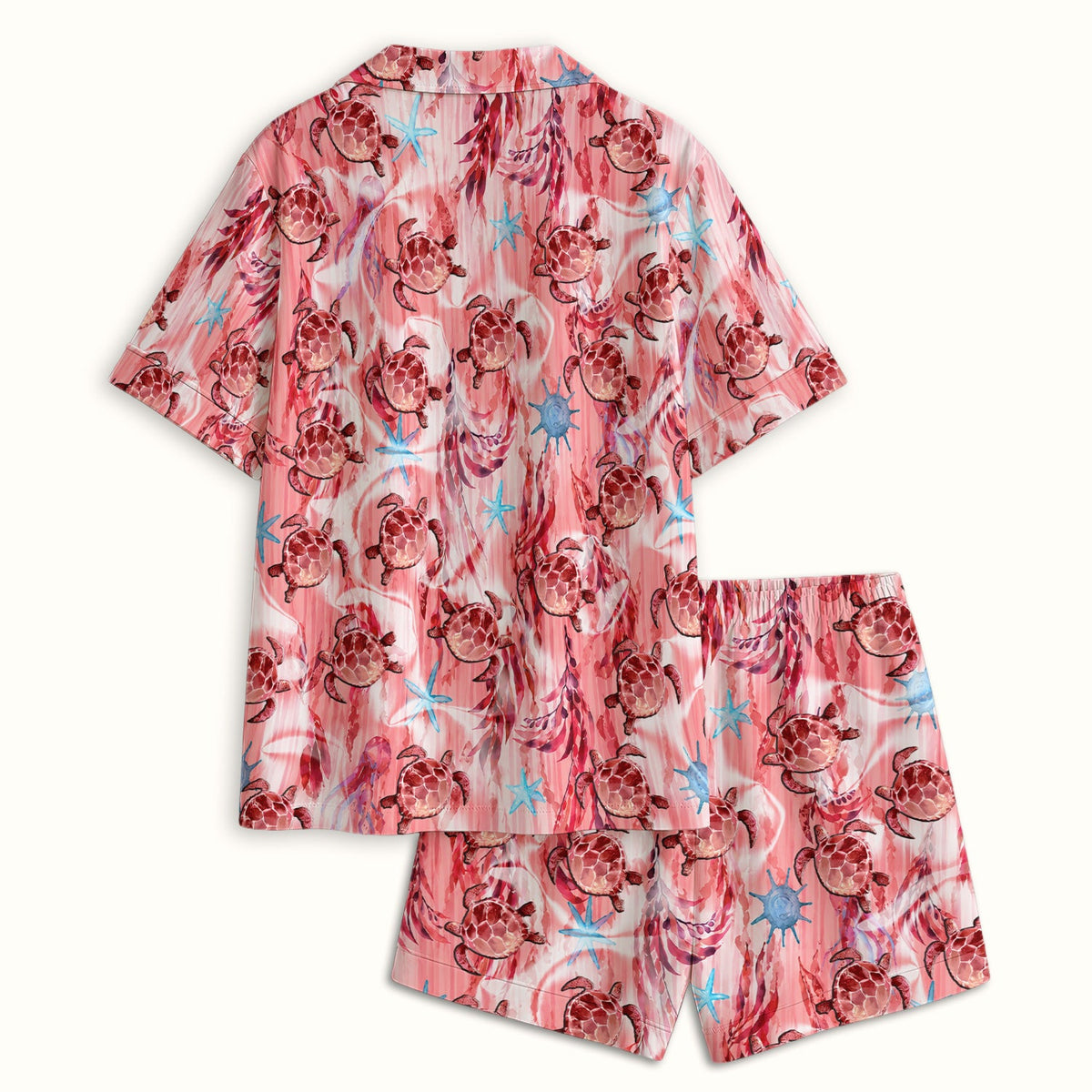 Pink Sea Turtle Ocean Pajama Set