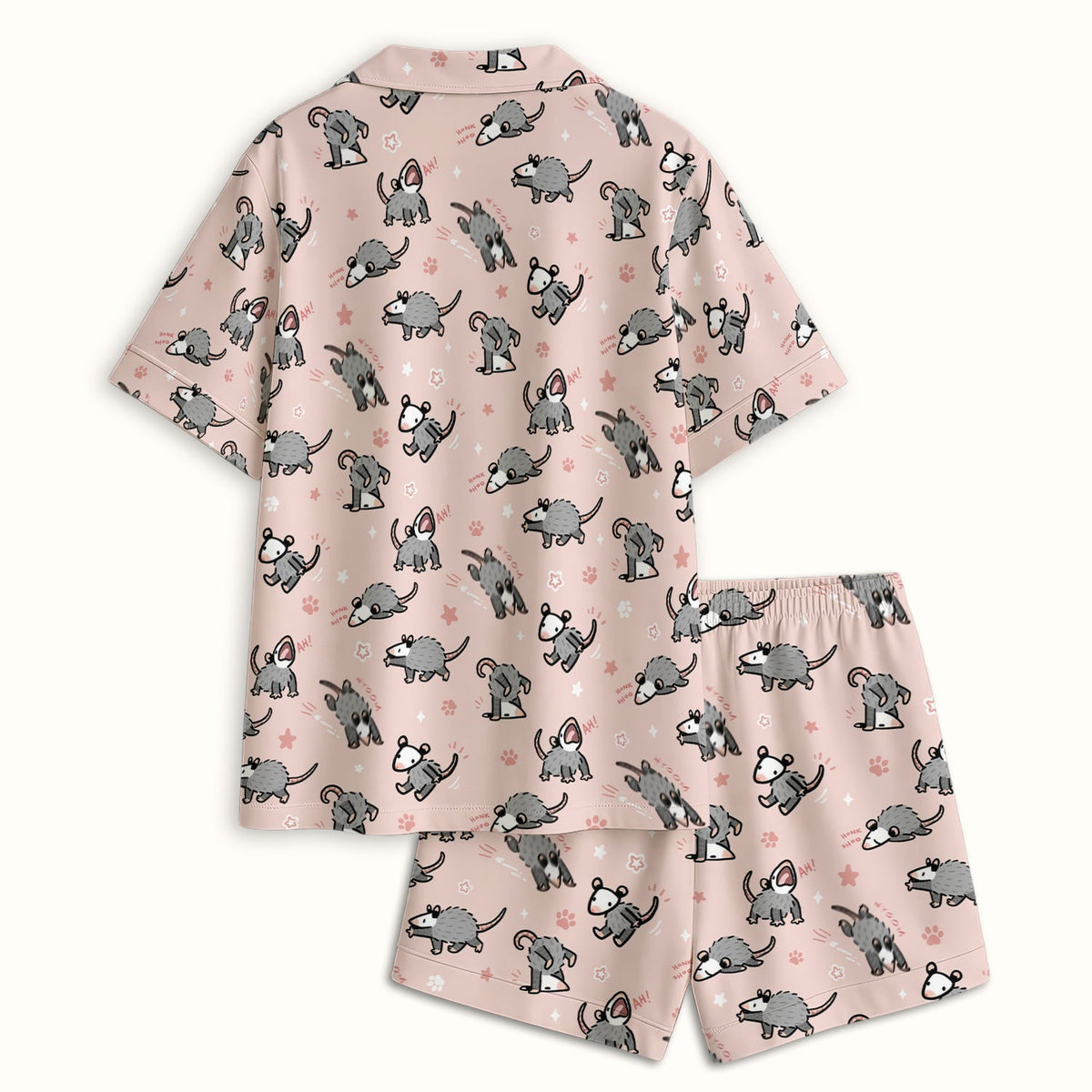 Cartoon Opossum Pajama Set