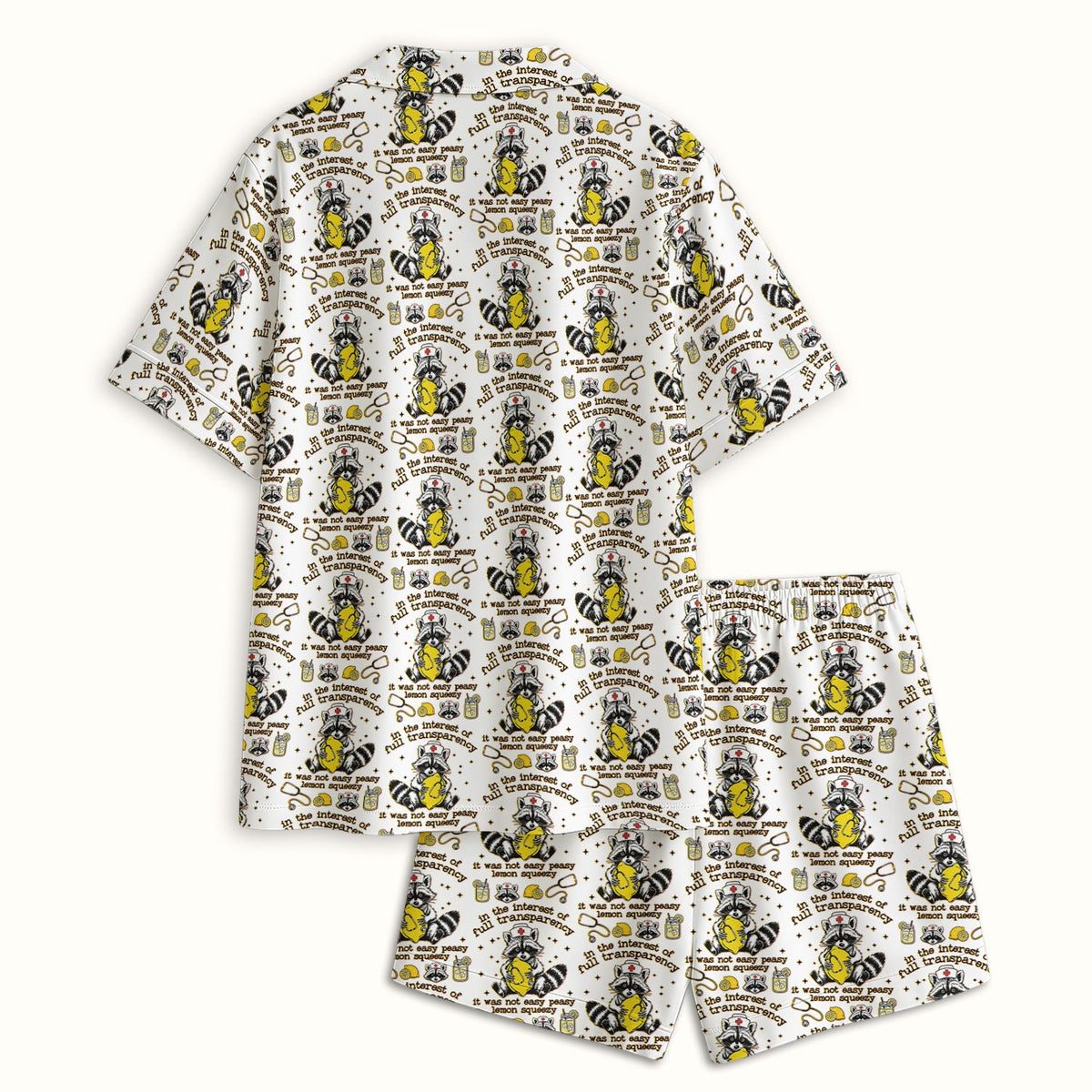 Raccoon Lemon Quote Pajama Set