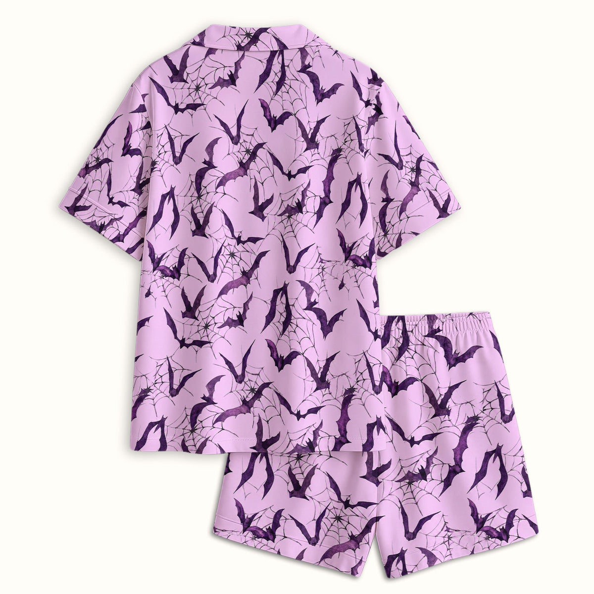 Bat with Spider Web Pajama Set - Halloween Gift For Nurse