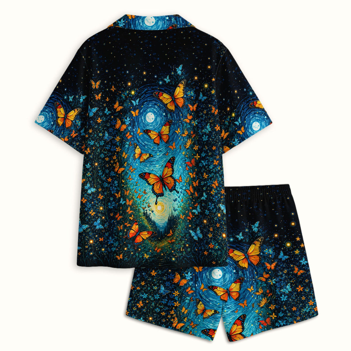 Moonlit Butterfly Nurse Pajama Set