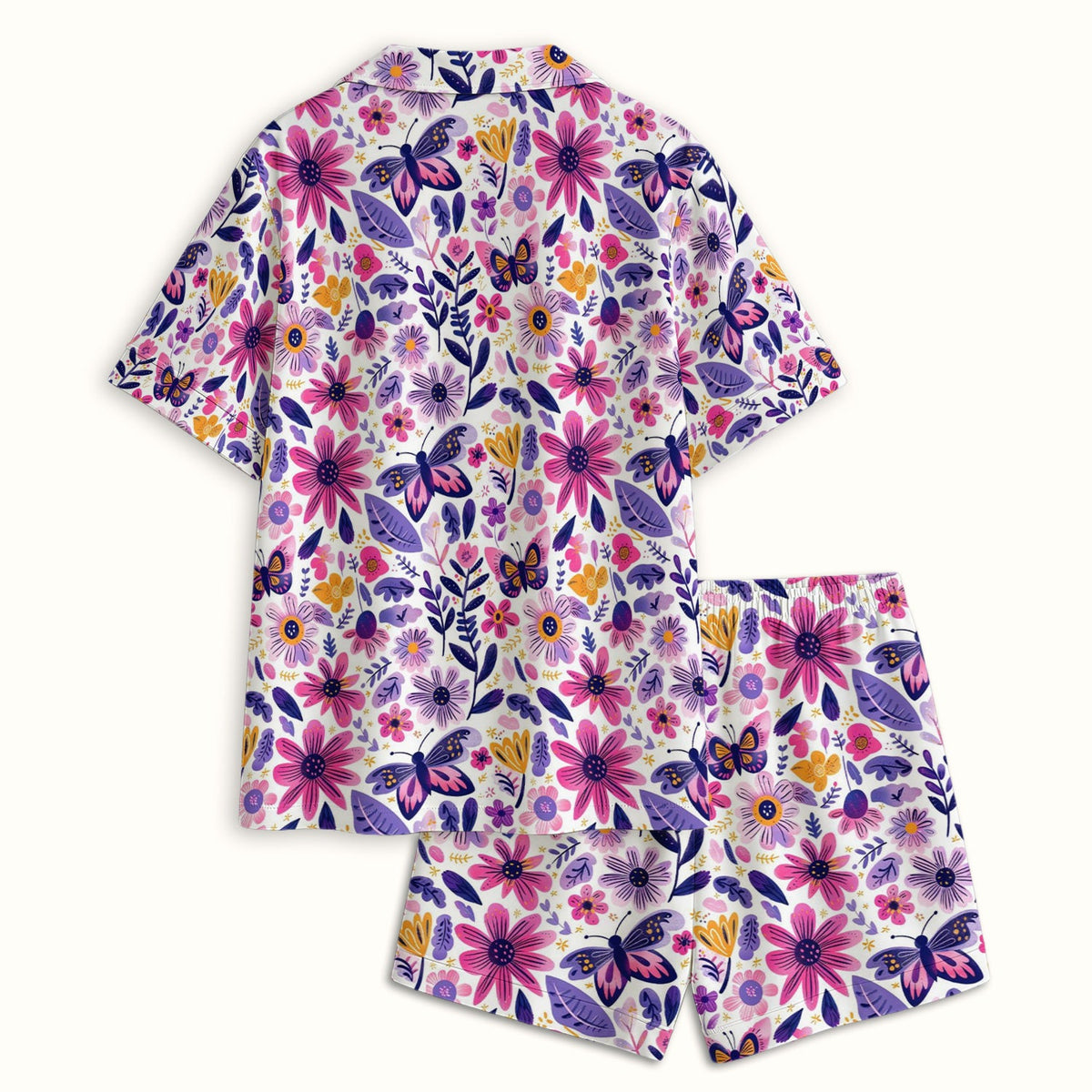Butterfly Wildflower Garden Nurse Pajama Set
