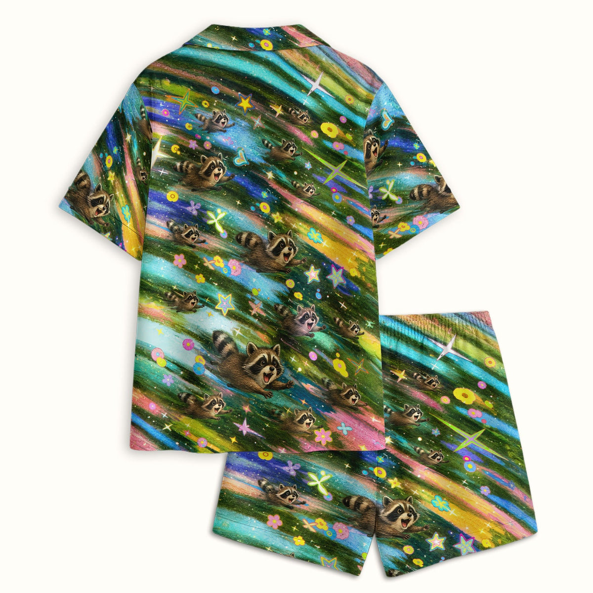 Raccoon Rainbow Dash Nurse Pajama Set