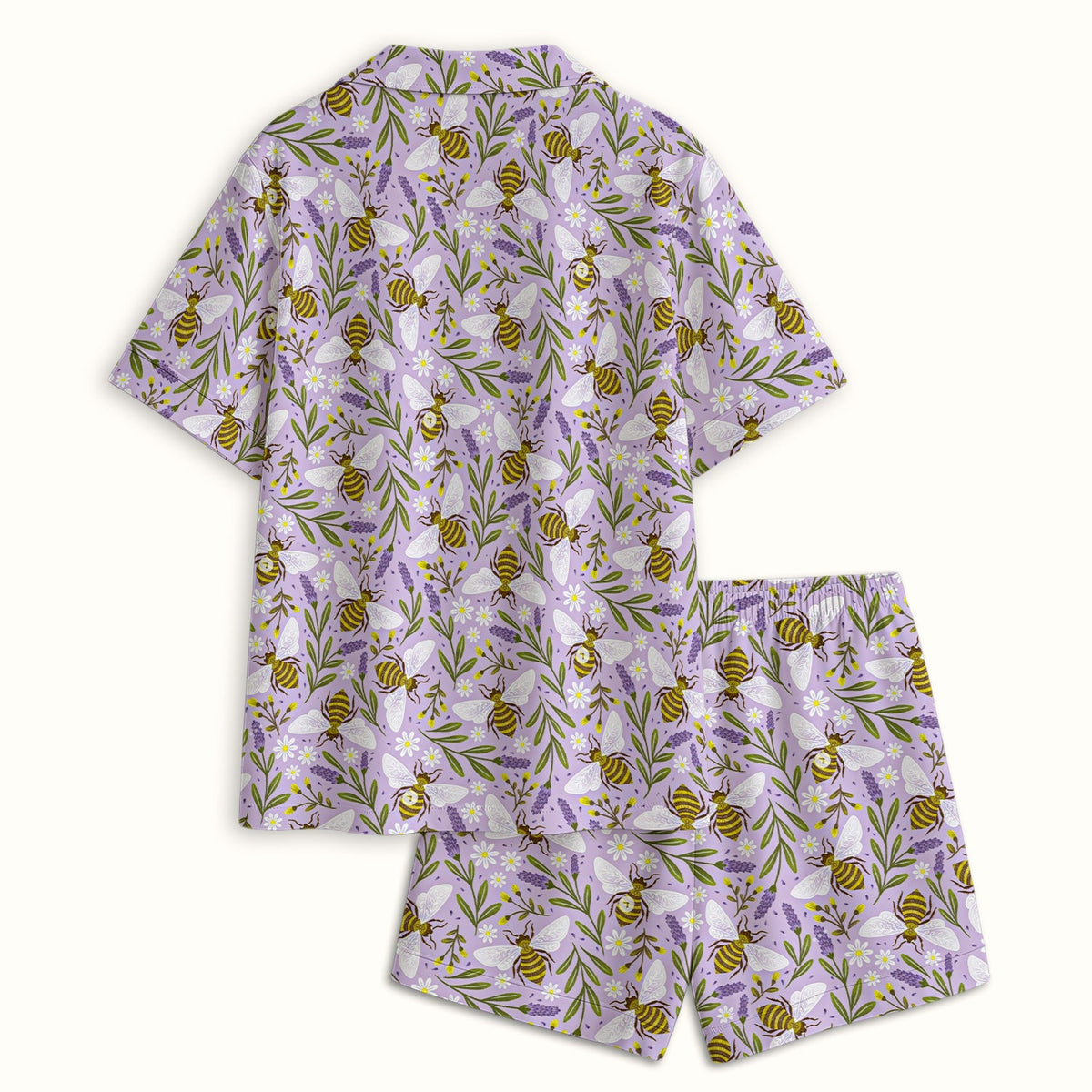 Lavender Bee Floral Pajama Set