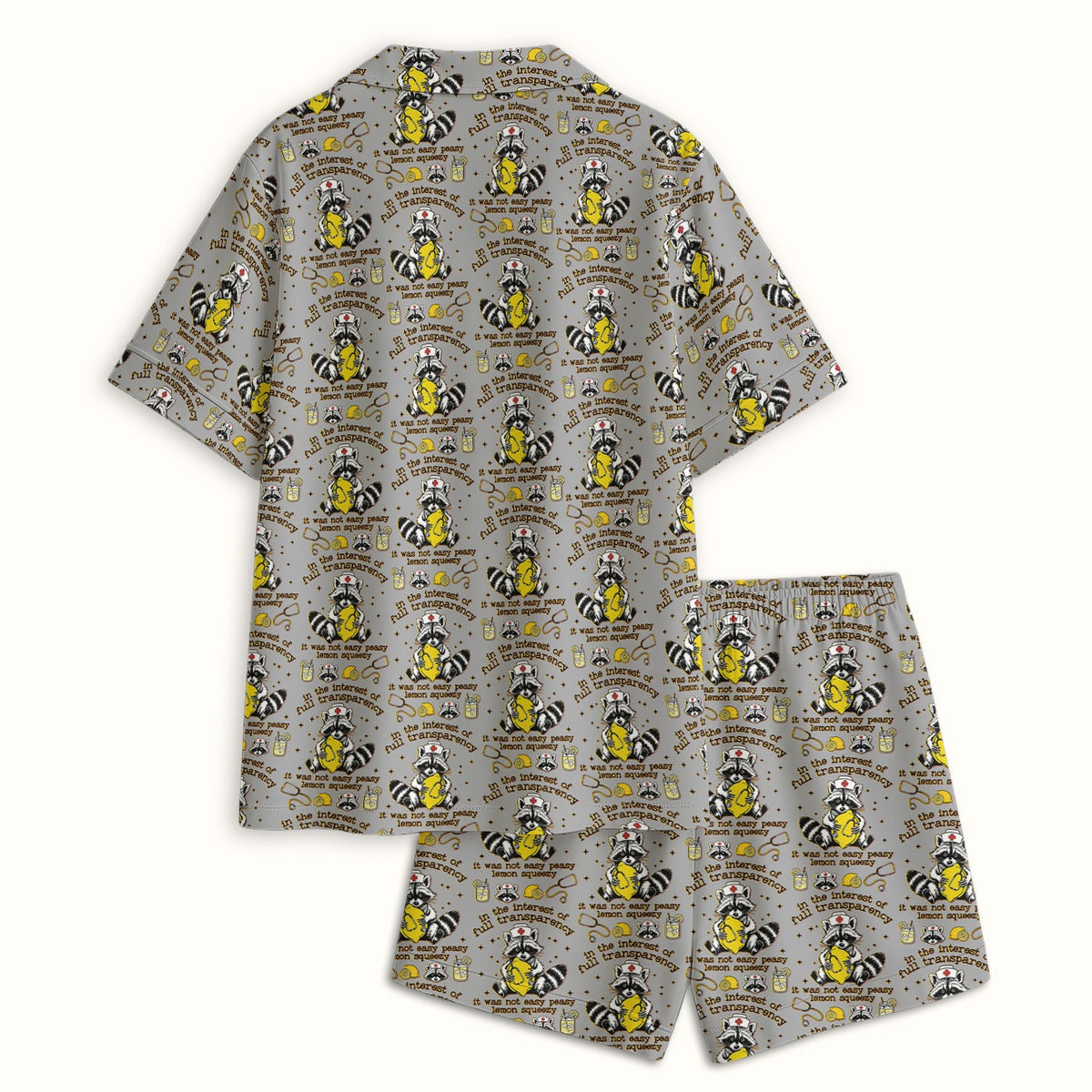 Raccoon Lemon Quote Pajama Set