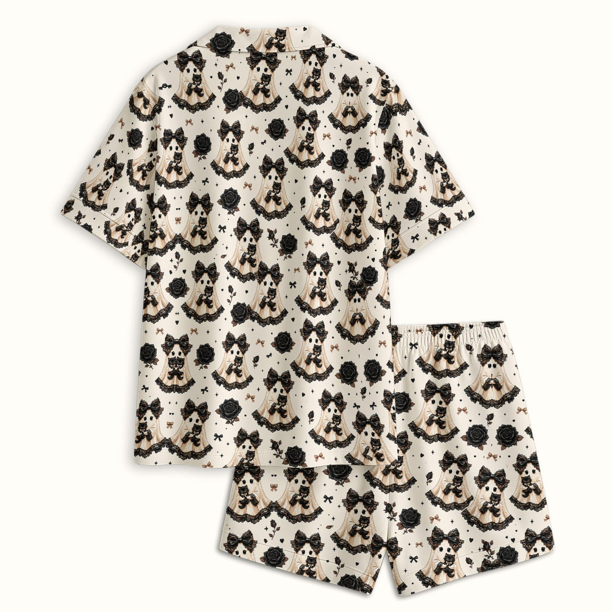 Ghost Black Cat Pajama Set - Halloween Gift For Nurse