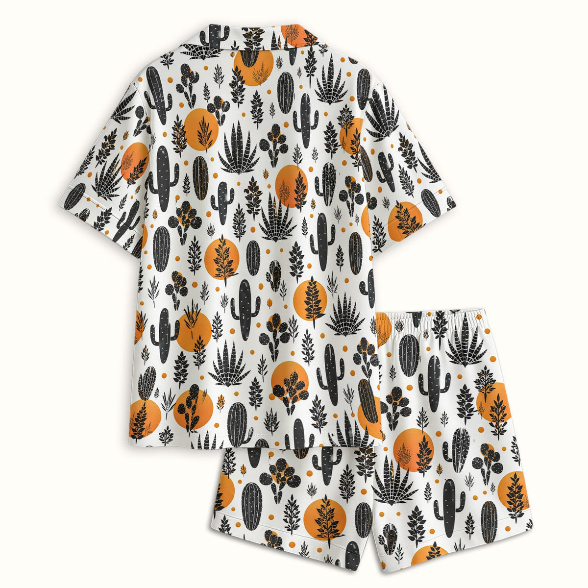 Desert Cactus Orange Sun Nurse Pajama Set