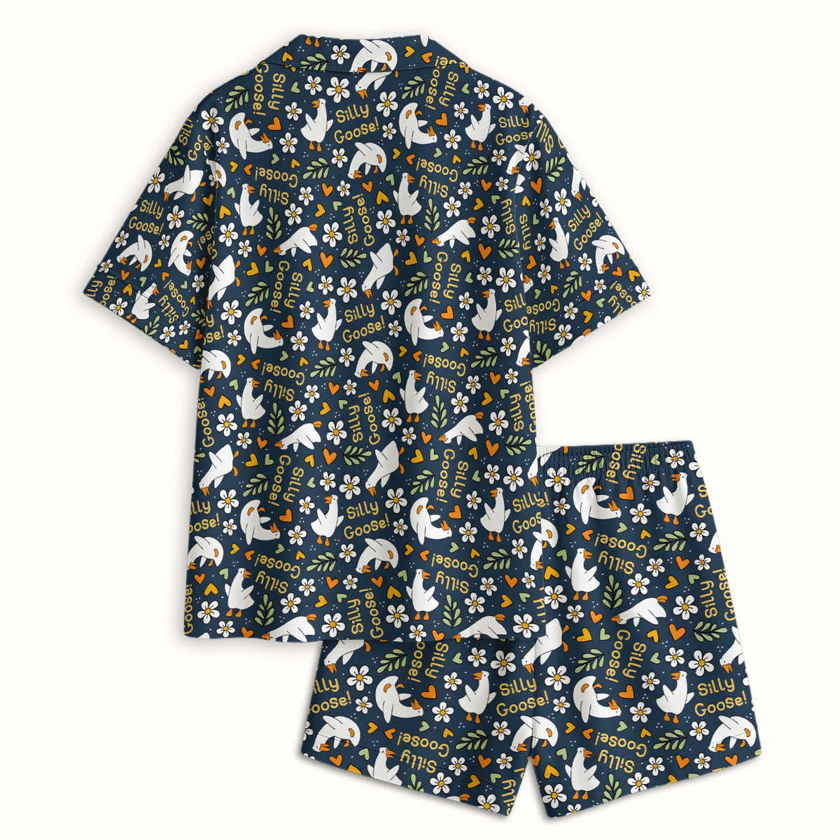 Silly Goose Floral Pajama Set