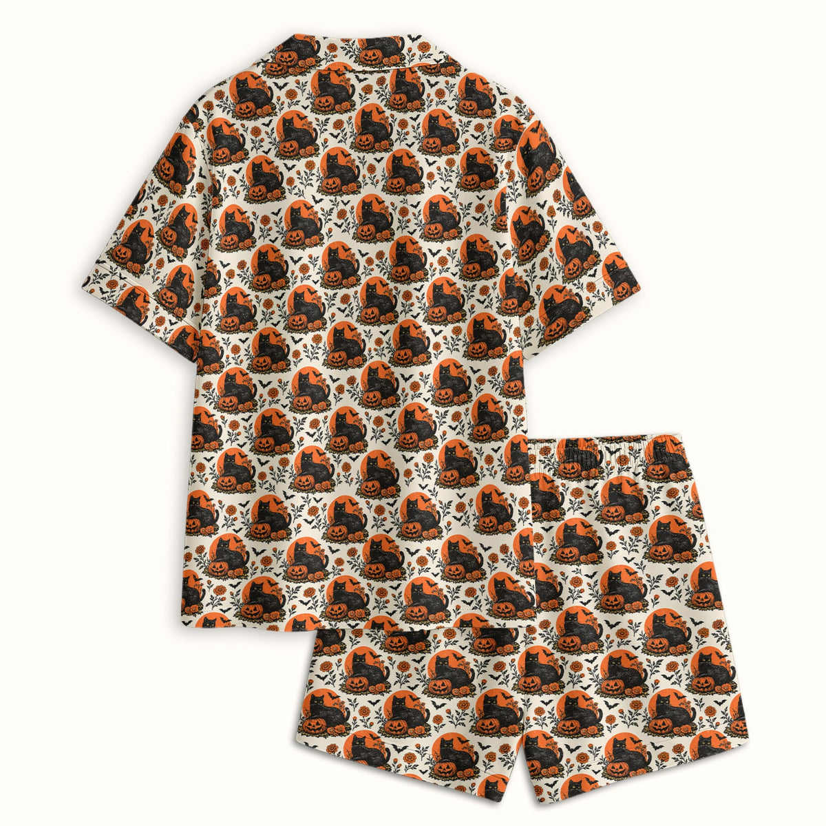 Black Cat Energy Pajama Set - Halloween Gift For Nurse