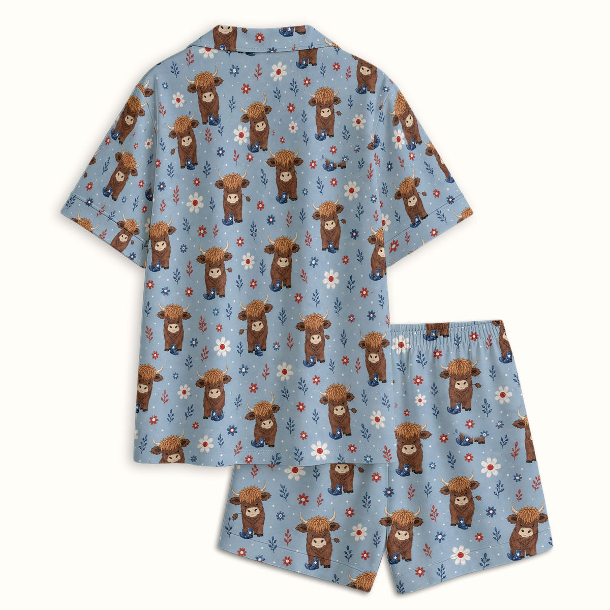 Floral Cowboy Boots Pajama Set