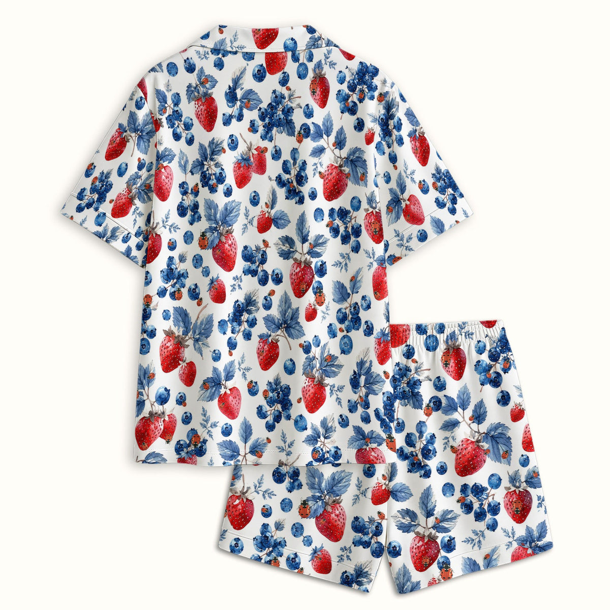 Strawberry Blueberry Ladybug Nurse Pajama Set
