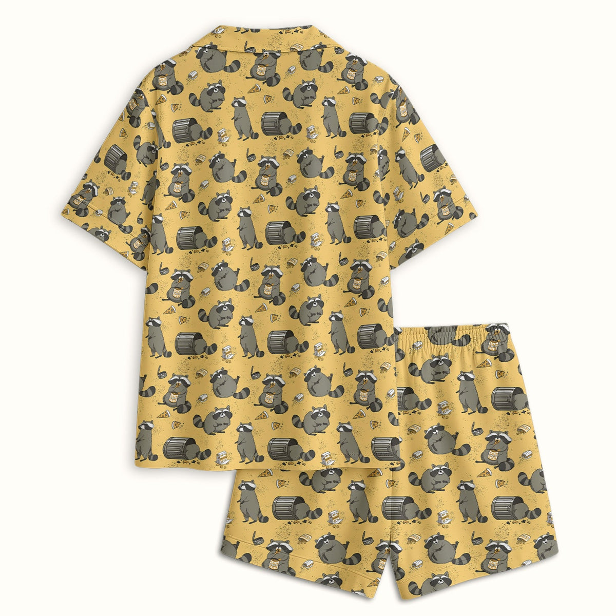 Raccoon Snack Trash Can Pajama Set