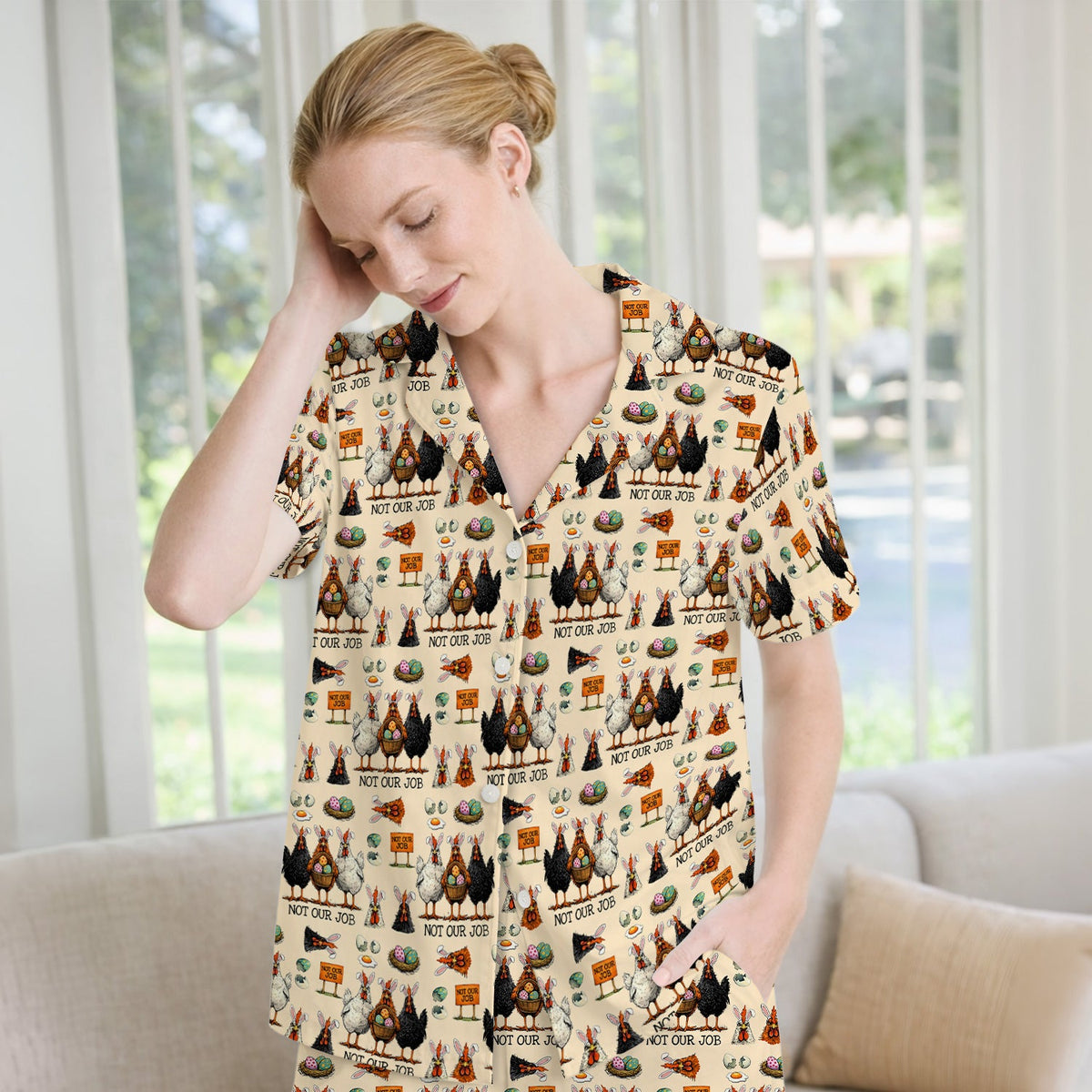Chicken Humor Pajama Set - Easter Gift