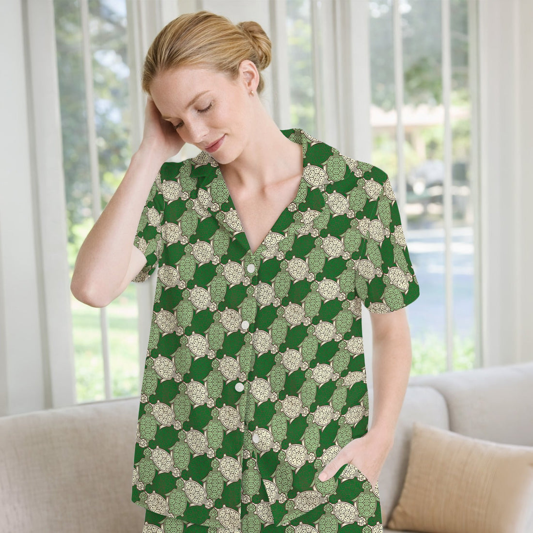 Green Sea Turtle Shell Pajama Set