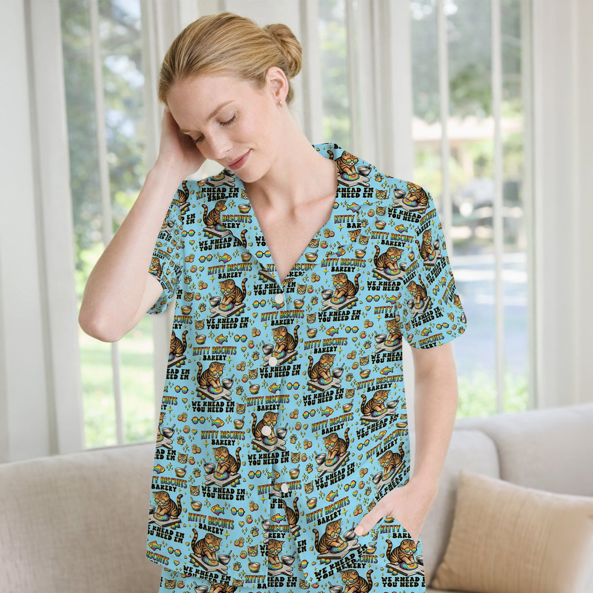 Pride Nurse Cat Baking Pajama Set